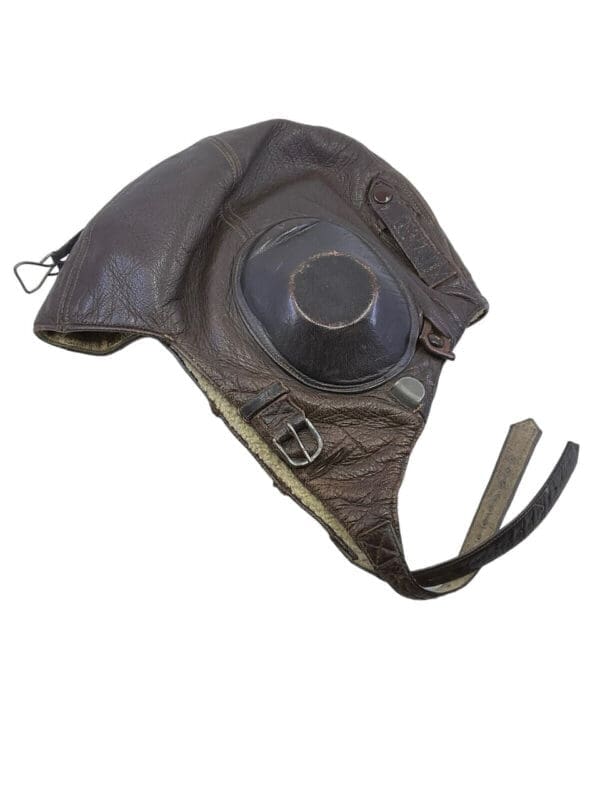 WW2 German Luftwaffe LKPw101 Pilots Leather Helmet